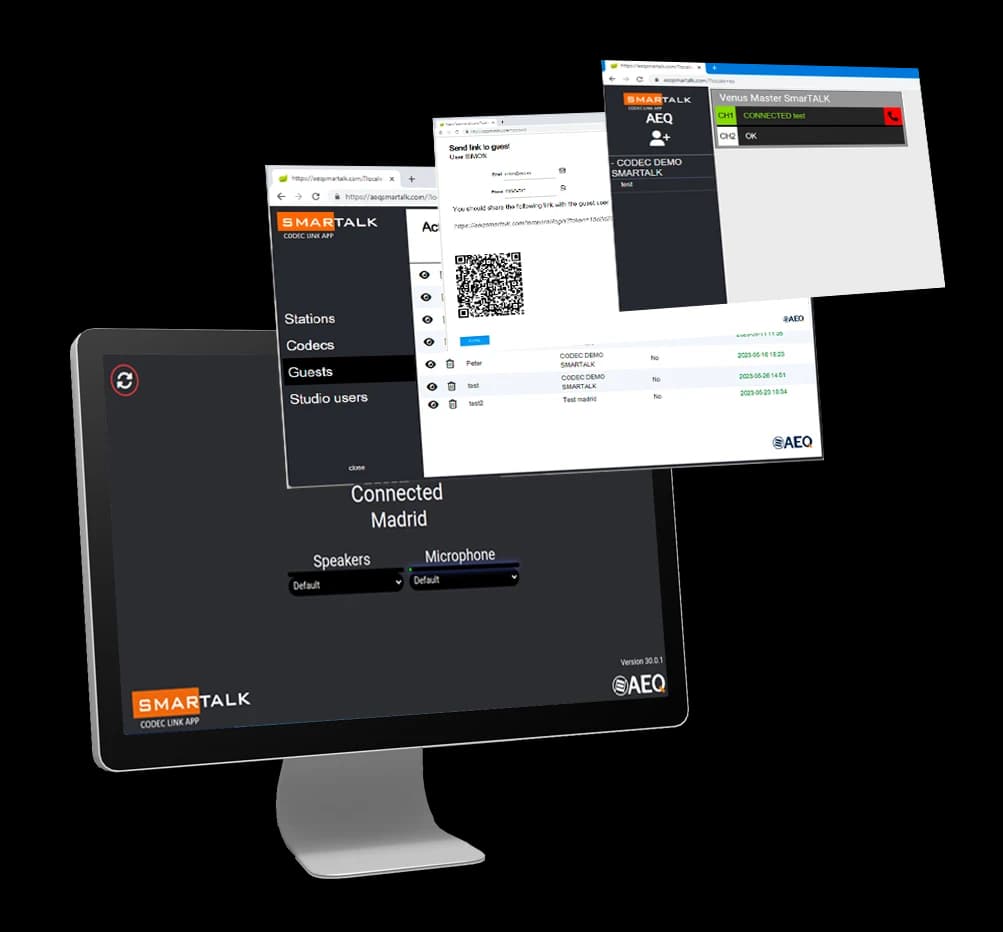 AEQ now offers the Smartalk service as a home application for high quality broadcasts from any Smartphone