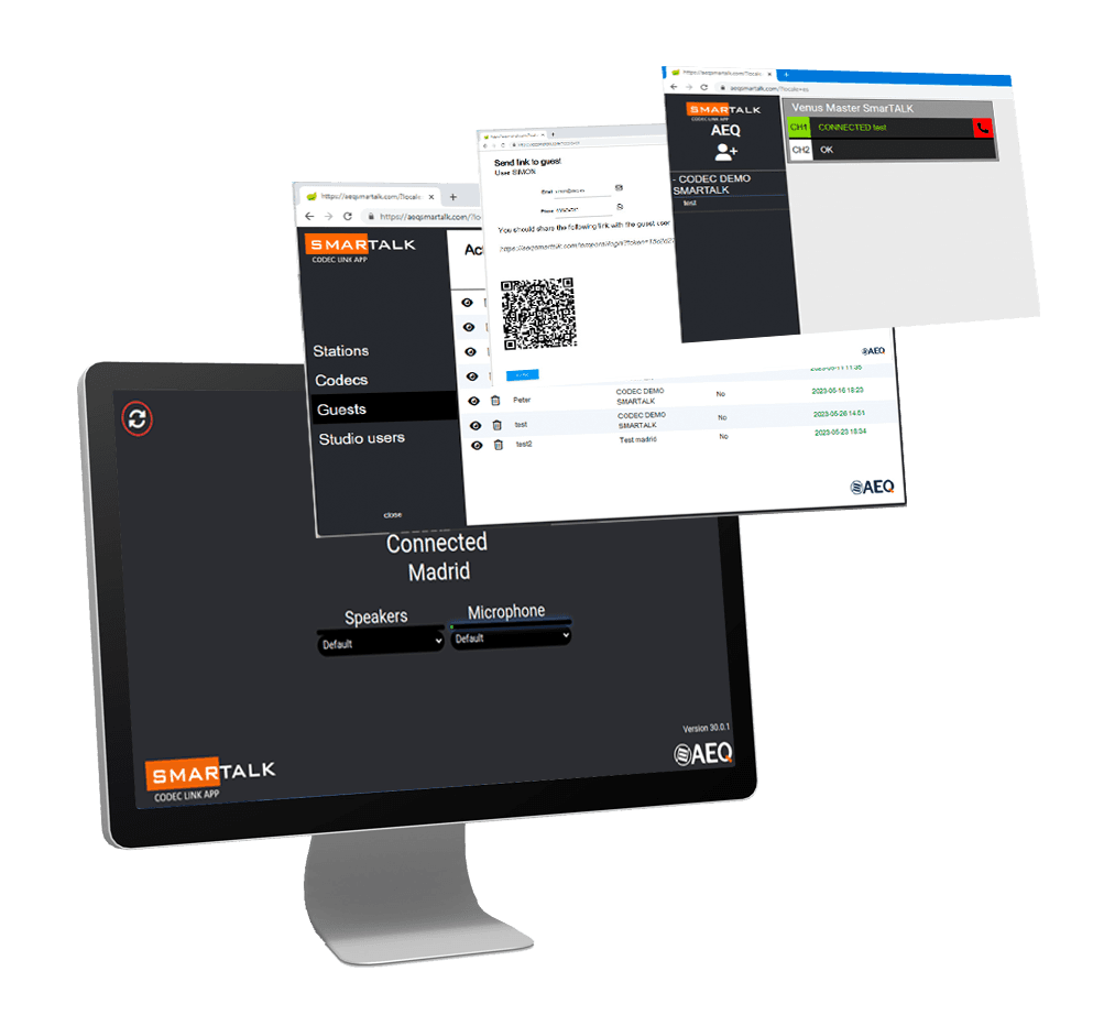 AEQ now offers the Smartalk service as a home application for high quality broadcasts from any Smartphone